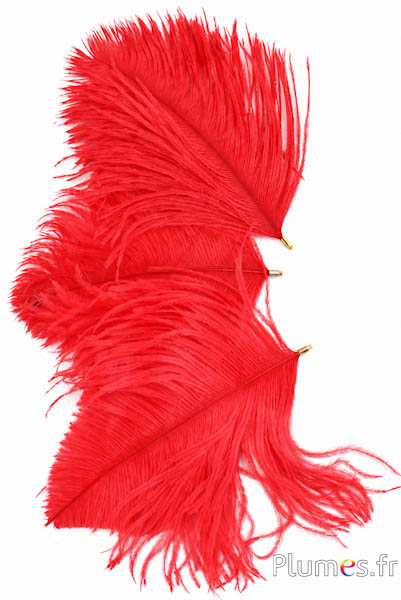 Hanger struisvogelhoofd - 17-20 cm - rood